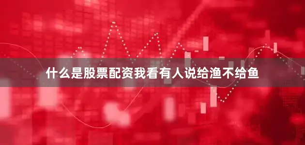 什么是股票配资我看有人说给渔不给鱼
